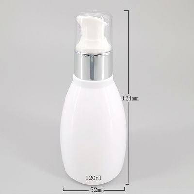 White Bowling 120ml 4oz Lotion Plastic Bottle With Emulsion Pump
