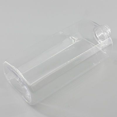 500/550ml PET Clear Square Shampoo Shower Gel Bottle Home Use Large Volume Transparent Toiletries Flat Plastic Bottle