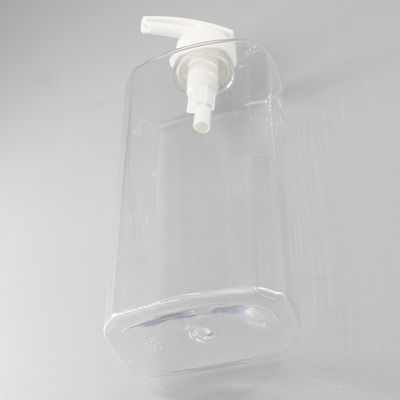 500/550ml PET Clear Square Shampoo Shower Gel Bottle Home Use Large Volume Transparent Toiletries Flat Plastic Bottle