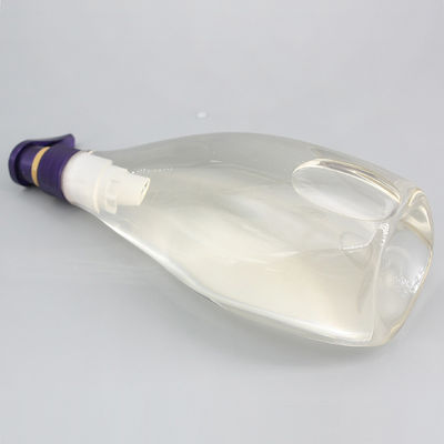 Shampoo Bottle 750ml Transparent Lotion Shower Plastic Bottle Pump Dispenser Clear Large Packaging Bottle Special Shape