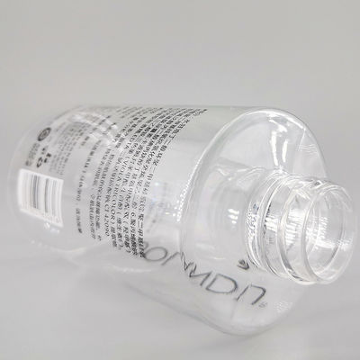 300ml Clear PET Shampoo Bottle Silk Screen Custom Made Pump 10oz Transparent Body Lotion Shower Gel Packaging Bottle