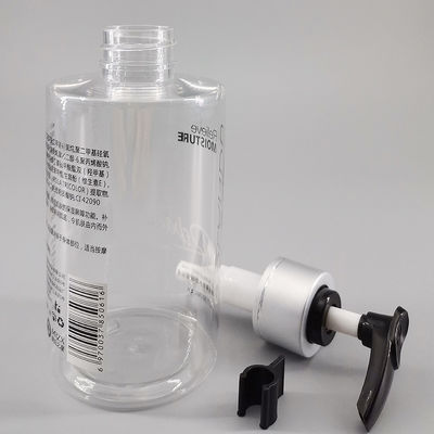 300ml Clear PET Shampoo Bottle Silk Screen Custom Made Pump 10oz Transparent Body Lotion Shower Gel Packaging Bottle