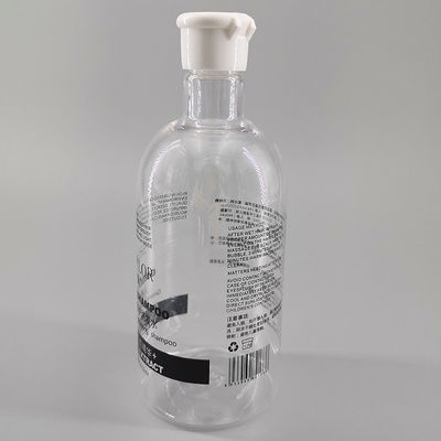 13.53oz400ml Transparent PET Shampoo Bottle Round Clear Shower Gel Toiletries Bottle Can Be Screen Printed And Labelled