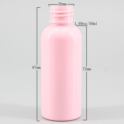1.7oz50ml Pink PET Cosmetic Bottle Small-Size Liquid Container Skincare Bottle Flip Top Cap Sprayer Pump Plastic Bottle