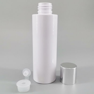 White Cylinder Toner Make-Up Water PET Plastic Bottle 120ml Screw Cap Skin Care Bottle