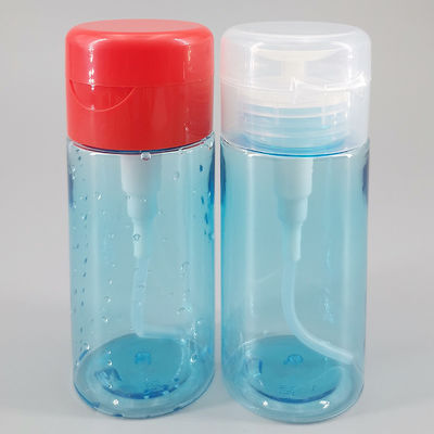 120ml Transparent Blue Emollient Water Makeup Remover Toner Press Pump Cosmetic  Bottle