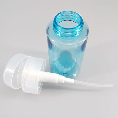 120ml Transparent Blue Emollient Water Makeup Remover Toner Press Pump Cosmetic  Bottle
