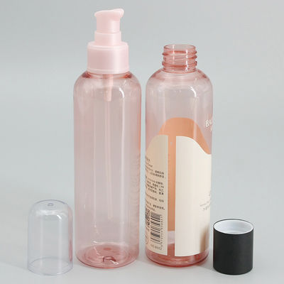 Transparent Pink 120ml  4oz Cylinder Plastic Spray Bottle
