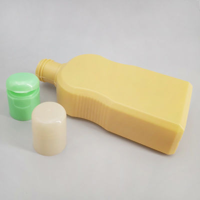 Yellow 200ml HDPE Plastic Bottle For Body Lotion Shower Gel