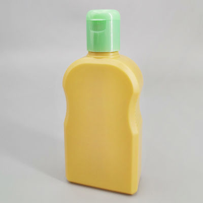 Yellow 200ml HDPE Plastic Bottle For Body Lotion Shower Gel
