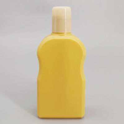 Yellow 200ml HDPE Plastic Bottle For Body Lotion Shower Gel