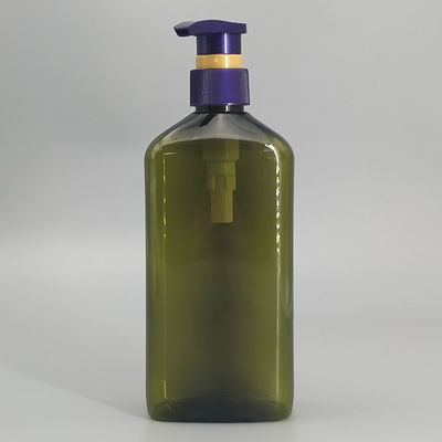 500ml Clear Green Plastic Shampoo Bottle For Hair Essential Oil