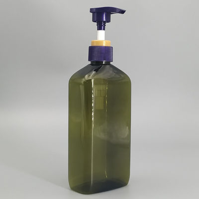 500ml Clear Green Plastic Shampoo Bottle For Hair Essential Oil