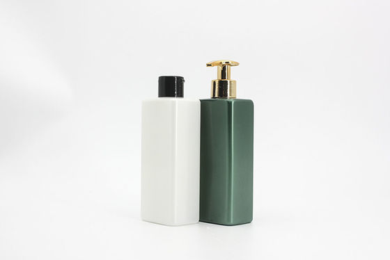 White 8.45oz 250ml PET Square Shampoo Pump Bottles