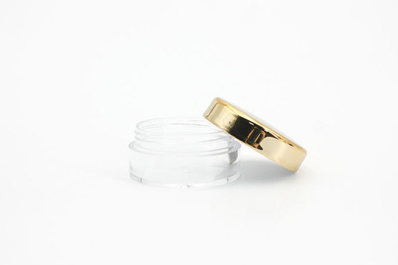 38mm 10ml 5g Clear Cosmetic Jars With Golden Screw Cap