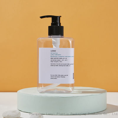 Square Hotel Clear 500ml Hair Condition Lotion Bottle