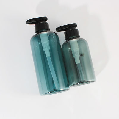 400ml Transparent Blue Shampoo Shower Gel Bottle
