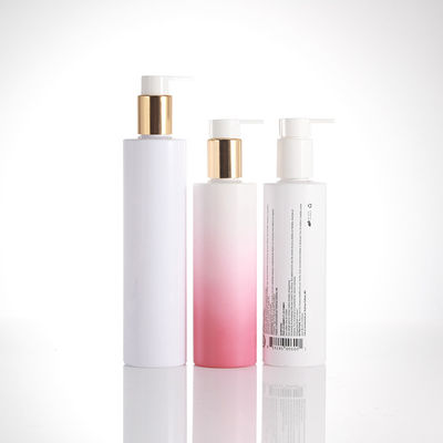 250ml 300ml Shower Gel Bottle Cylindrical High-End Shampoo Plastic Bottle Anodized Aluminum Press Empty Bottle
