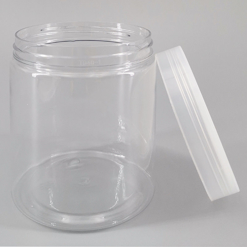 400ml Transparent PET Plastic Jar With PP Lid Clear Mouth Bottles Food Storage Cosmetic Skincare Packaging