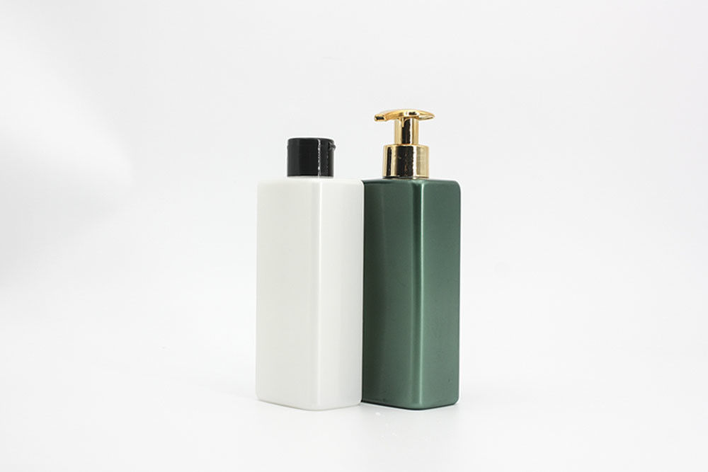White 8.45oz 250ml PET Square Shampoo Pump Bottles